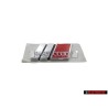 Audi Originale S4 Posteriore Logo Emblema Scritta Cromo Rosso - 8D5853737G 2ZZ
