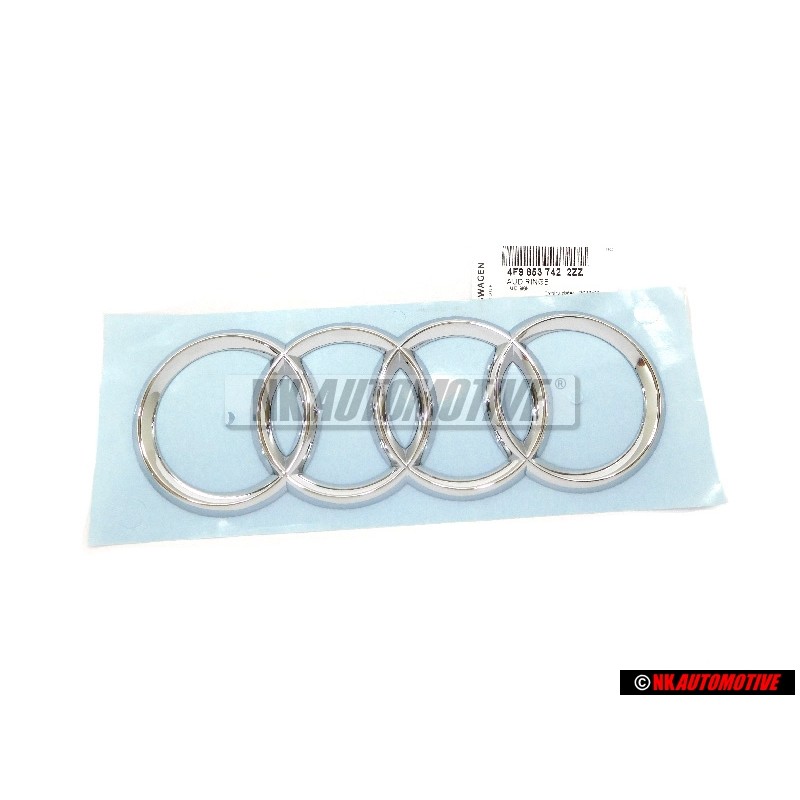 Audi Originale Anelli Posteriore Logo Emblema Simbolo Cromo - 4F9853742 2ZZ