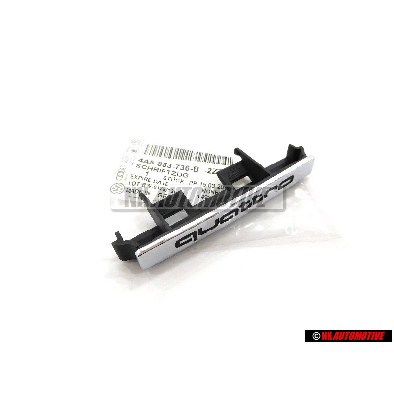Audi Originale QUATTRO Fronte Logo Emblema Scritta Cromo - 4A5853736B 2ZZ