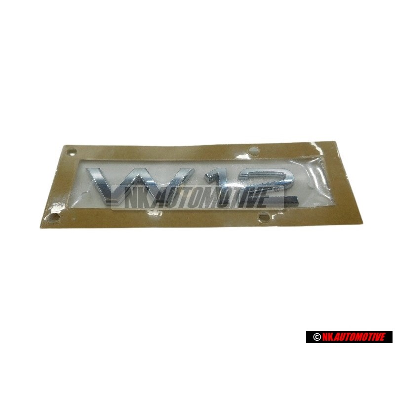 Audi Originale W12 Posteriore Logo Emblema Scritta Cromo - 4E0853743T 2ZZ