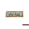 Audi Originale W12 Posteriore Logo Emblema Scritta Cromo - 4E0853743T 2ZZ