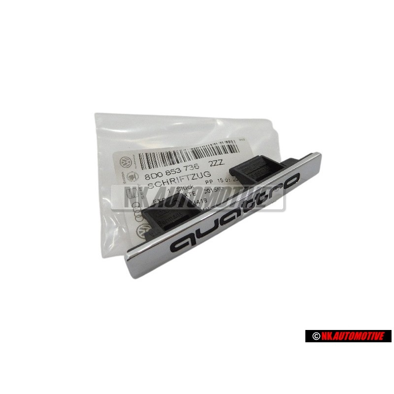 Audi Originale QUATTRO Fronte Logo Emblema Scritta Cromo - 8D0853736 2ZZ