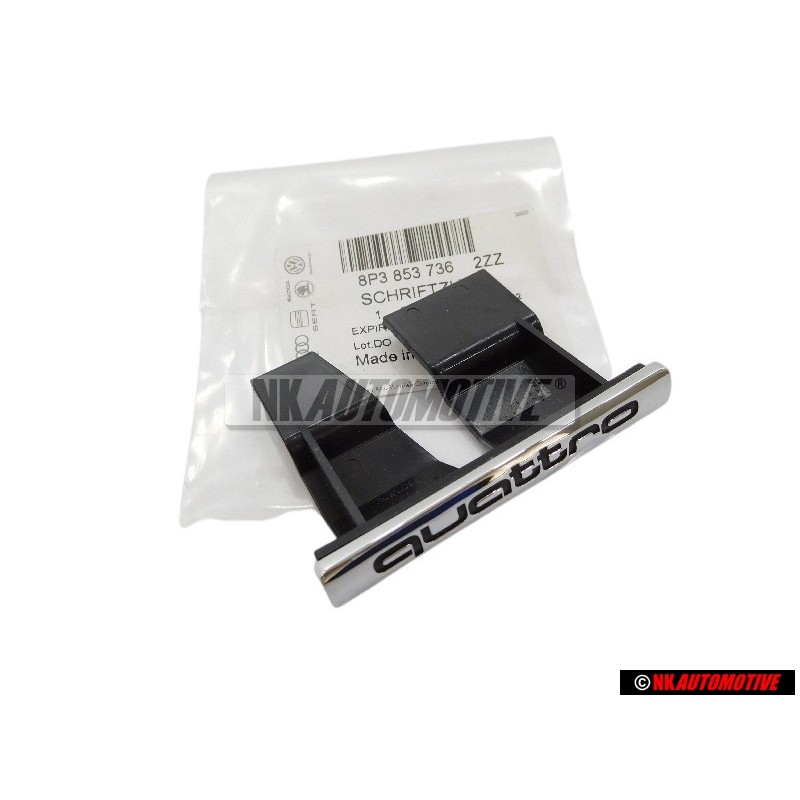 Audi Originale QUATTRO Fronte Logo Emblema Scritta Cromo - 8P3853736 2ZZ