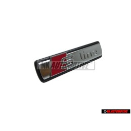 Audi Originale S-LINE Fronte Logo Emblema Scritta Cromo Rosso - 4F0853736A 2ZZ