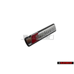 Audi Originale S-LINE Fronte Logo Emblema Scritta Cromo Rosso - 4F0853736A 2ZZ