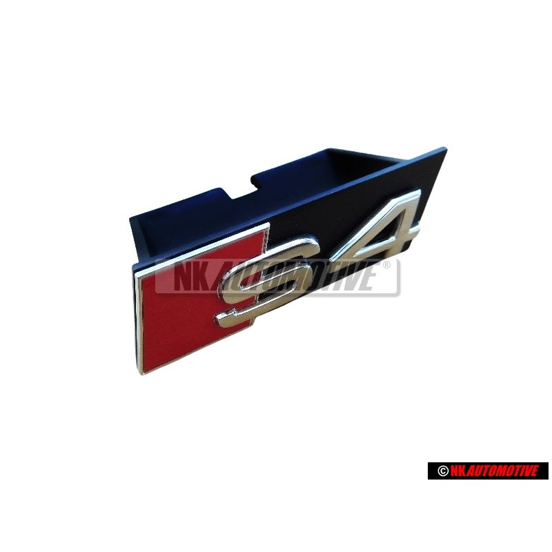 Audi Originale S4 Fronte Logo Emblema Scritta Nero Cromo Rosso - 8E0853736A 2ZZ