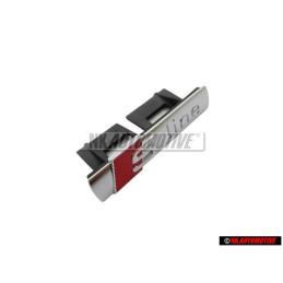 Audi Originale S-LINE Fronte Logo Emblema Scritta Cromo Rosso - 8E0853736C 2ZZ