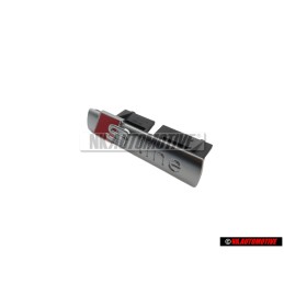 Audi Originale S-LINE Fronte Logo Emblema Scritta Cromo Rosso - 8E0853736C 2ZZ