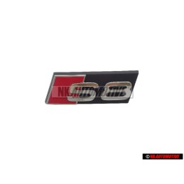 Audi Originale S8 Fronte Logo Emblema Scritta Nero Cromo Rosso - 4E0853740