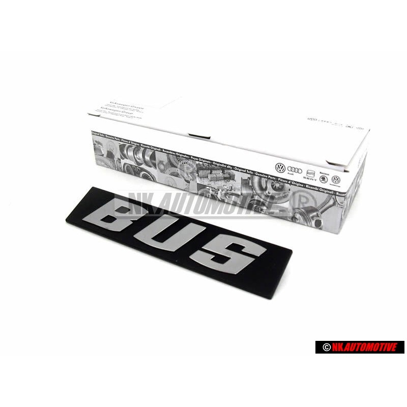 VW Originale BUS Posteriore Logo Emblema Scritta Argento Spazzolato - 255853689
