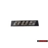 VW Originale BUS Posteriore Logo Emblema Scritta Argento Spazzolato - 255853689