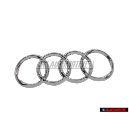 Audi Originale Anelli Fronte Logo Emblema Simbolo Cromo - 4H0853605C 2ZZ