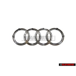 Audi Originale Anelli Fronte Logo Emblema Simbolo Cromo - 4H0853605C 2ZZ
