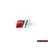 Audi Originale S4 Volante Placca Logo Emblema Simbolo Cromo Rosso - 4A0419685
