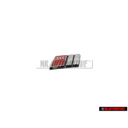 Audi Originale S4 Volante Placca Logo Emblema Simbolo Cromo Rosso - 4A0419685
