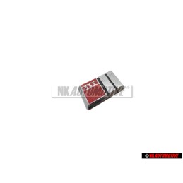 Audi Originale S4 Volante Placca Logo Emblema Simbolo Cromo Rosso - 4A0419685