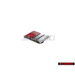 Audi Originale S4 Volante Placca Logo Emblema Simbolo Cromo Rosso - 4A0419685