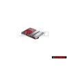 Audi Originale S4 Volante Placca Logo Emblema Simbolo Cromo Rosso - 4A0419685