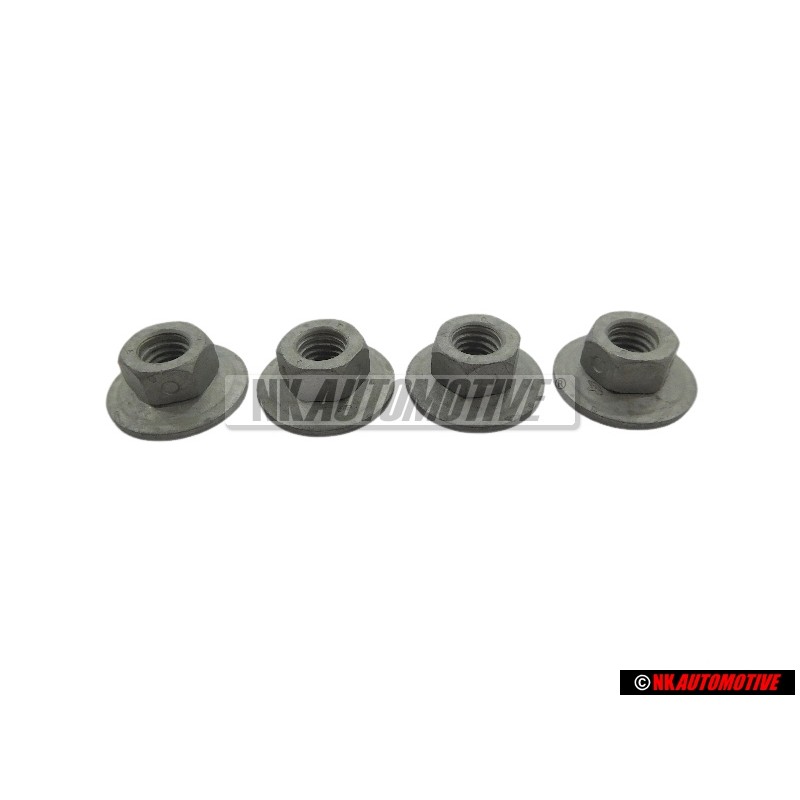 4x VW Originale Dado Flangiato Esagonale Autobloccante - N 90908301