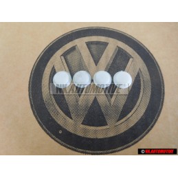 4x VW Originale Calotta Di Copert. Per Vite Ermellino (Bianco) - 311867169 90X