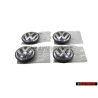 4x VW Originale Copriruota Nero/Antracite Metall. 