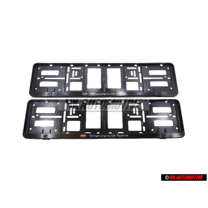 2x Audi Originale License Plate Holder Vorsprung Durch Technik - A16-2285
