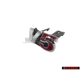 VW Originale V5 Fronte Logo Emblema Scritta Cromo Rosso - 1J5853679D GQF