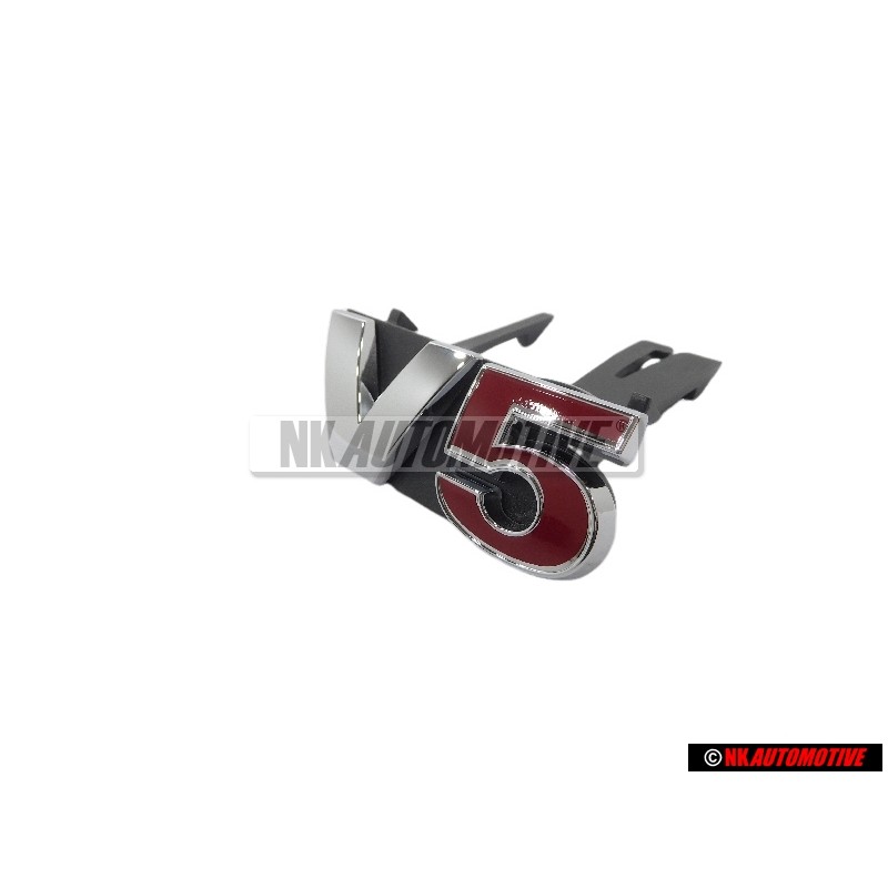 VW Originale V5 Fronte Logo Emblema Scritta Cromo Rosso - 1J5853679D GQF