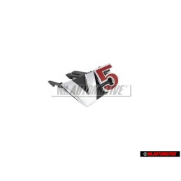 VW Originale V5 Fronte Logo Emblema Scritta Cromo Rosso - 1J5853679D GQF