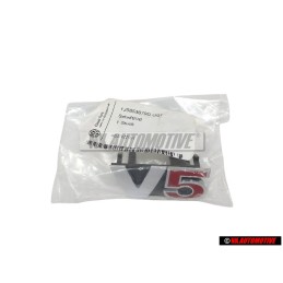 VW Originale V5 Fronte Logo Emblema Scritta Cromo Rosso - 1J5853679D GQF