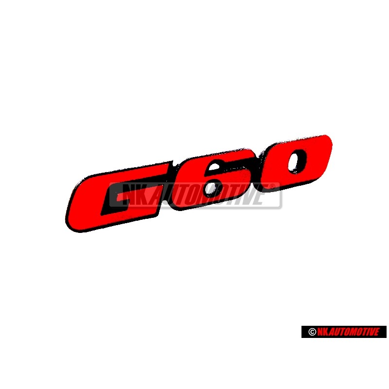 VW Originale G60 Fronte Logo Emblema Scritta Rosso - 535853679 QN5