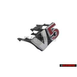 VW Originale V5 Fronte Logo Emblema Scritta Cromo Rosso - 1J6853679F GQF
