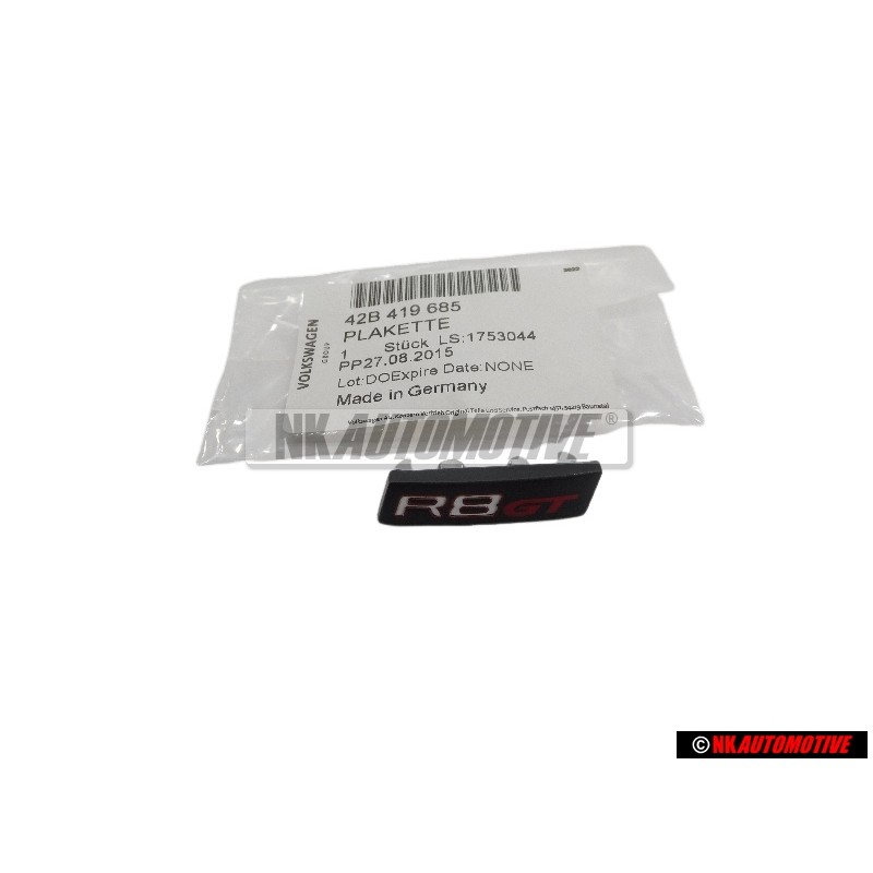 Audi Originale R8 GT Volante Placca Logo Emblema Simbolo - 42B419685