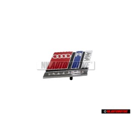 Audi Originale RS2 Fronte Logo Emblema Scritta Cromo Rosso Blu - 8A0853735B 2ZZ