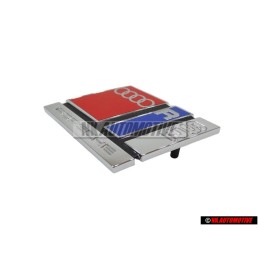 Audi Originale RS2 Fronte Logo Emblema Scritta Cromo Rosso Blu - 8A0853735B 2ZZ