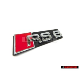 Audi Originale RS6 Fronte Logo Emblema Scritta Nero Cromo Rosso - 4B0853736B 2ZZ
