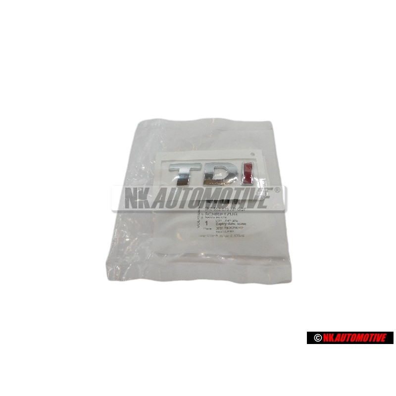 VW Originale TDI Posteriore Logo Emblema Scritta Cromo Rosso - 5K0853675APGQF