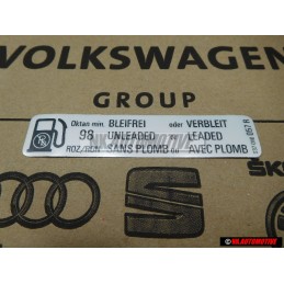 VW Originale Targhetta Identificativa S.Za Piombo Unlead.Sansplomb - 037010057R