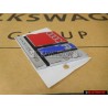 Audi Originale RS2 Posteriore Logo Emblema Scritta Cromo Rosso - 8A0853735A 2ZZ