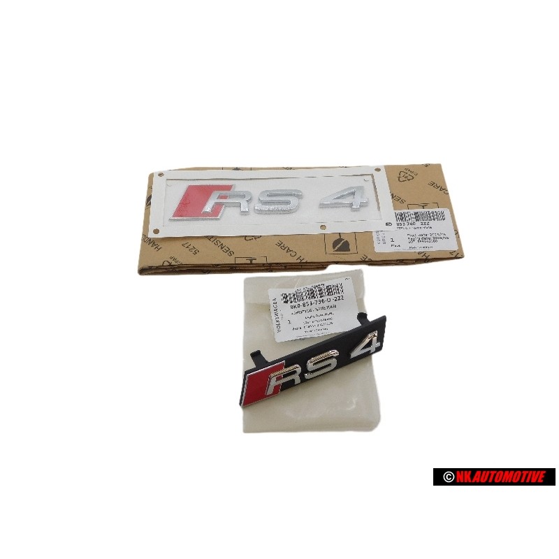 Audi Originale SET Logo Emblema Scritta Fronte & Posteriore - RS4 B8 (8K)