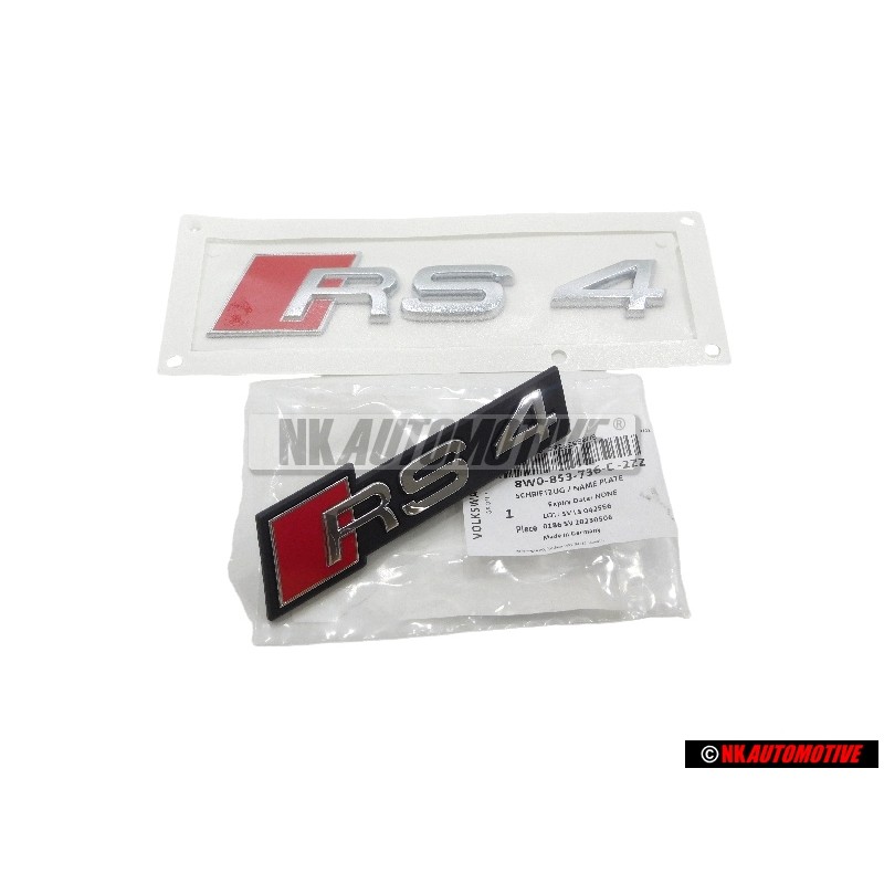 Audi Originale SET Logo Emblema Scritta Fronte & Posteriore - RS4 B9 (8W)