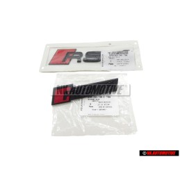 Audi Originale SET Logo Emblema Scritta Fronte & Posteriore Nero - RS4 B9 (8W)