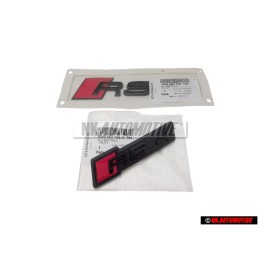 Audi Originale SET Logo Emblema Scritta Fronte & Posteriore Nero - RS4 B9.5 (8W)