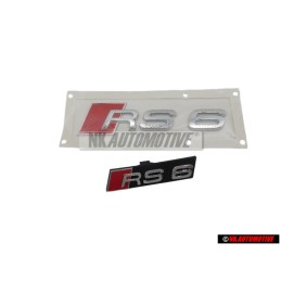 Audi Originale SET Logo Emblema Scritta Fronte & Posteriore - RS6 C5 (4B)