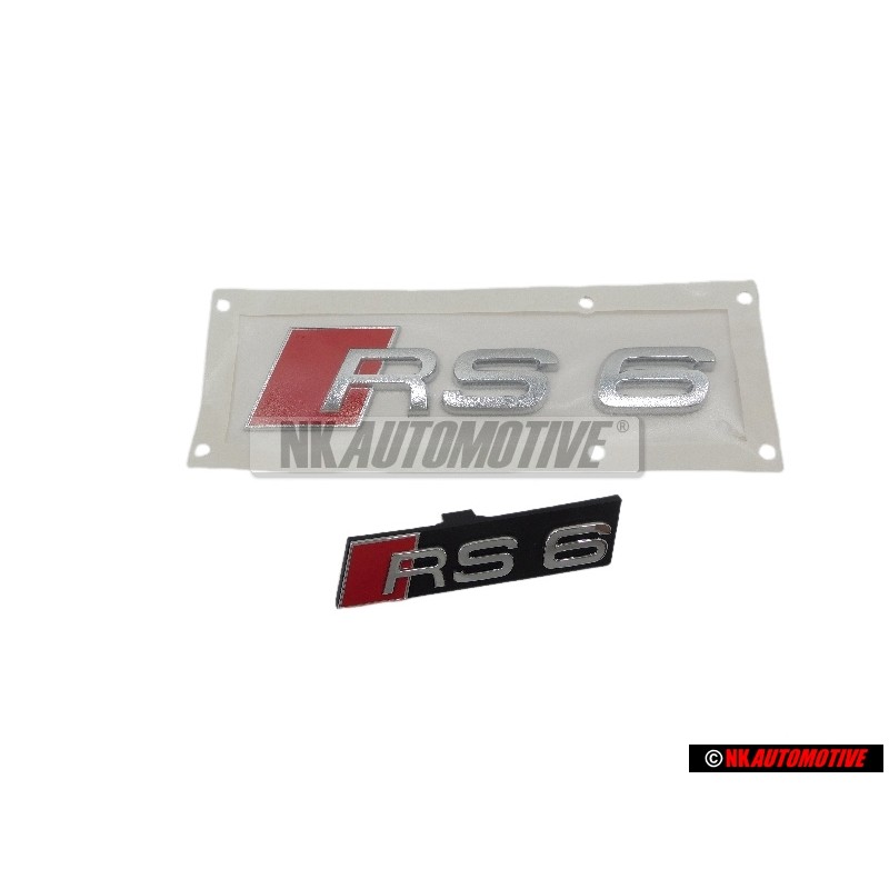 Audi Originale SET Logo Emblema Scritta Fronte & Posteriore - RS6 C5 (4B)