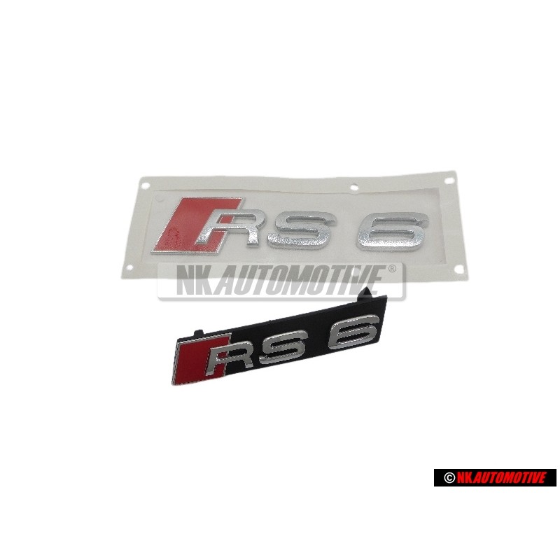 Audi Originale SET Logo Emblema Scritta Fronte & Posteriore - RS6 C6 (4F)