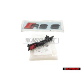 Audi Originale SET Logo Emblema Scritta Fronte & Posteriore Nero - RS6 C8 (4A)