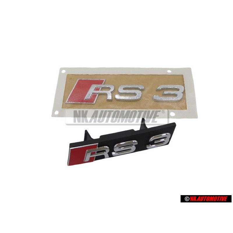 Audi Originale SET Logo Emblema Scritta Fronte & Posteriore - RS3 (8V)
