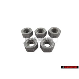 5x VW Originale Dado Esagonale, Autobloccante - N 90074404