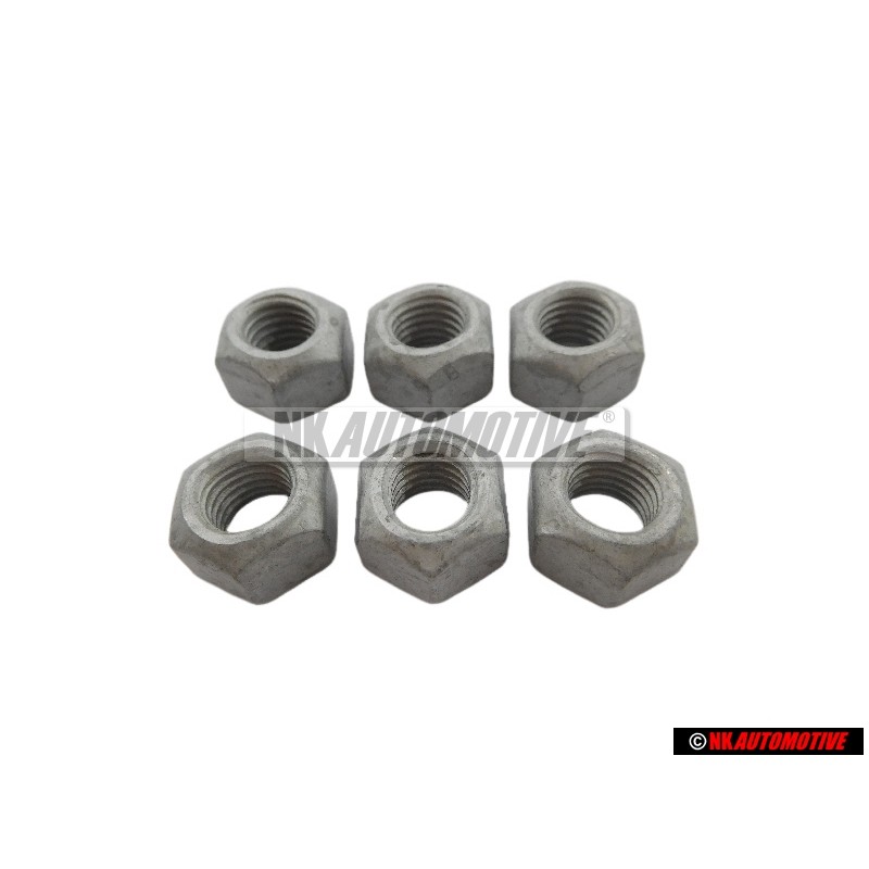 6x VW Originale Dado Esagonale, Autobloccante - N 10209009